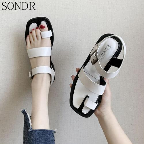 Women Sandals Summer Shoes Clip Toe Casual Buckle Ladies Slides Fashion Beach Shoes Female Flats Slippers New Flip Flops