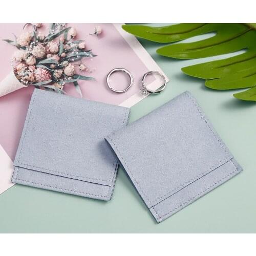 Folded Envelope Bag Microfiber Jewelry Packaging Pouches for Rings Earings Necklace Jewellery Christmas Wedding Favor Gift Bag