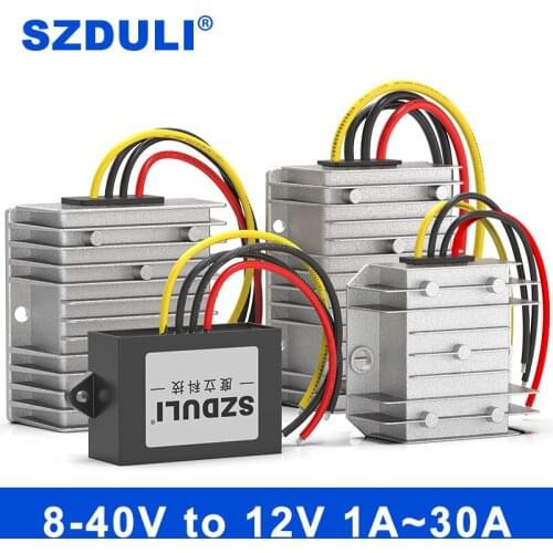 SZDULI 8-40V to 12V 1A 3A 5A 8A 10A 15A 20A 25A DC power converter 12V24V to 12V buck-boost power module