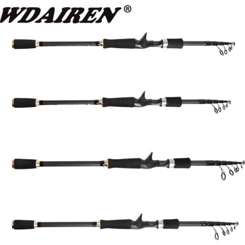 WDAIREN Lure Fishing Rod 1.8M/2.7M 6-7 Section M Power 7-30g Carbon Fiber Travel Rod Ultralight lure Rod Fishing Rods