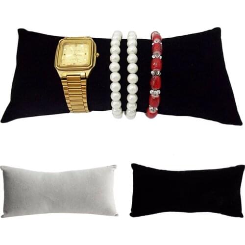 1PCS Grey Black Bangle Bracelet Watch Holder Jewelry Display Stand Pillow Cushions Organizer
