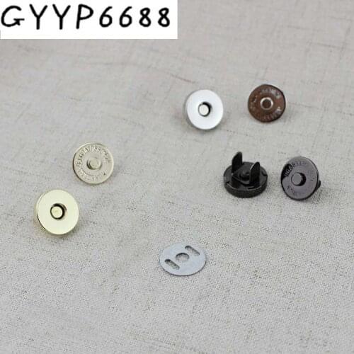 10sets 100sets 5colors 14*3mm hung plating dish shape magnetic snap button clasp fastener for handbag purse wallet wholesale