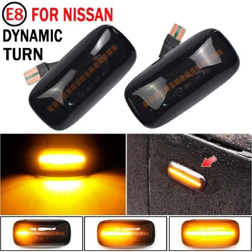 2pcs For Nissan Maxima Almera Pulsar N15 Cefiro A32 1995-2000 LED Turn Signals Side Marker Light Sequential Blinker Light