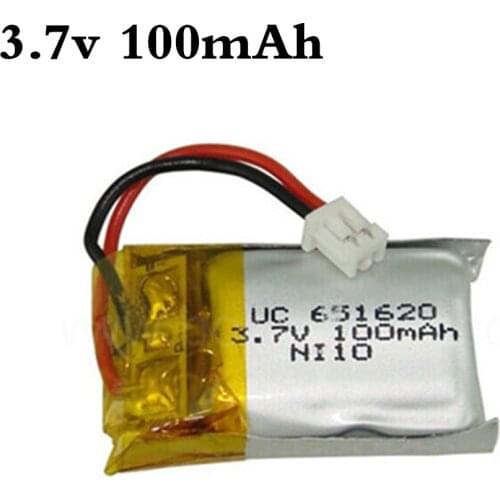 3.7v 100mah 651620 Lipo Battery For Hubsan Q4 Wltoys V272 Cheerson Cx-10 Cx-10a Fq777-124 Mini RC Quadcopter Drone Spare Parts