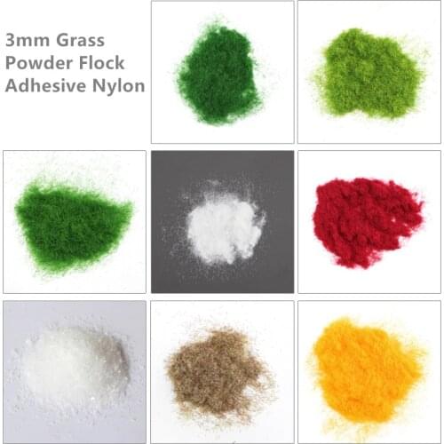 30g seven colors Static Grass Powder Turf Flocking Nylon Toy Model Scene Making monochrome diorama sand table Simulation of snow