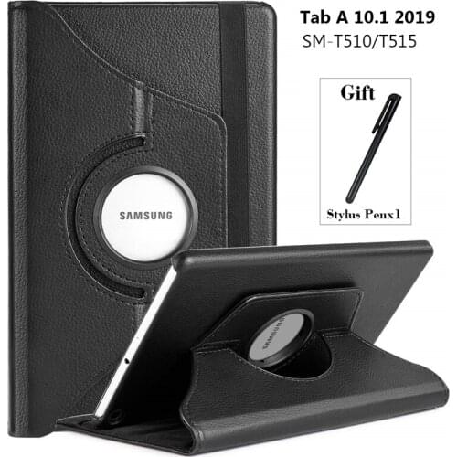 360 Rotating Case for Samsung Galaxy Tab A 10.1 2019 T510 T515 Stand Cover PU Leather Case for Samsung Tab A 10.1 inch SM-T510