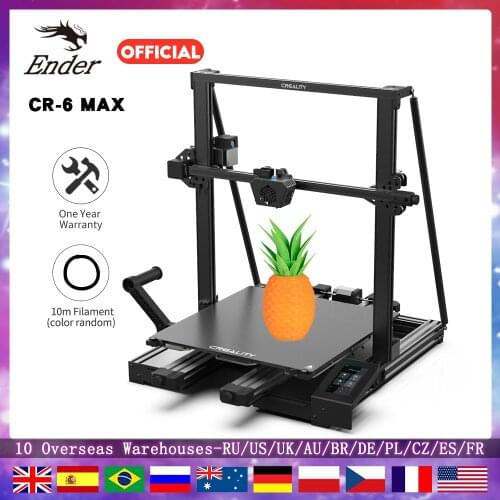 3D Printer CR-6 MAX Dual Y Axis Silent Board Auto Leveling HD Touch LCD Large Printing Size 400*400*400MM CREALITY 3D