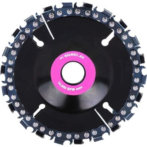 4 Inch Grinder Wood Carving Disc Chainsaw Grinding Wheel Chain Blade Circular Plate Shaping with Fine 22 Teeth
