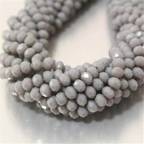 6mm Ceramic Grey Rondelle Crystal Beads, 100pcs,Top Quality Austrian Crystal Beads,B664