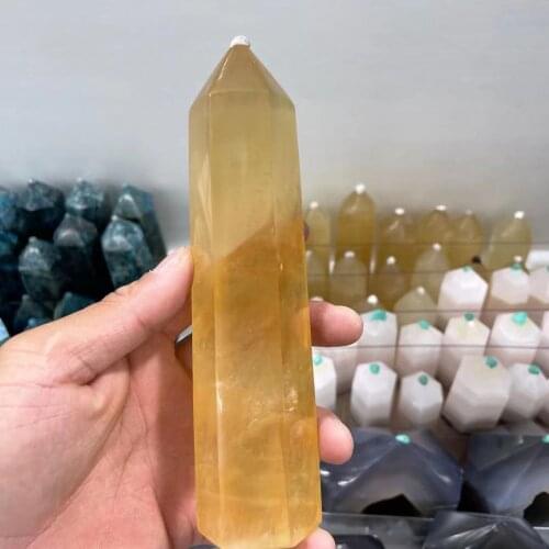 600-1300g Natural Iceland SPAR crystal rod point healing 1