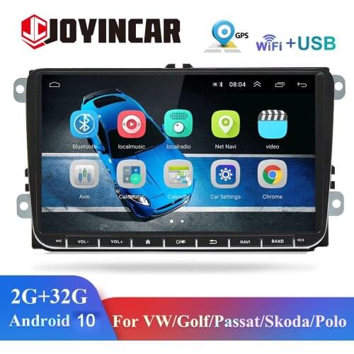 JOYINCAR 2 Din Android 9.1 Car Radio Stereo 9'' Multimedia Player Autoradio Mirror Link for VW Passat Golf MK5 MK6 Jetta Touran