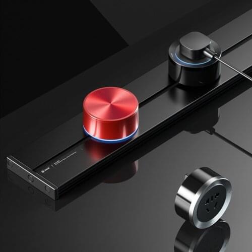 Wireless Power Track 500mm Electrical Orbital Socket CN 3 Moverable Adapters Flexible Outlet Black Gray Silver Champagne