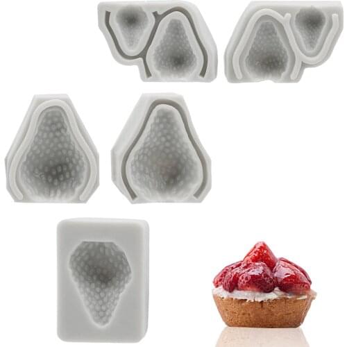 Baking Pastry Tool Silicone Kitchen Accessories DIY Sugar Craft Fondant Mold Bakeware Strawberry Shape Cake Mold