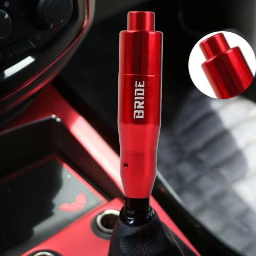 JDM Universal BRIDE 15cm Aluminum Automatic Stick Gear Shift Knob Push Down shifter