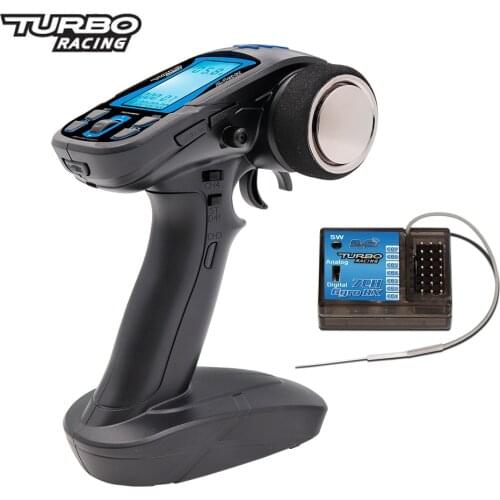 TURBO Racing TB-TX2 2.4GHz 7CH Gun RC Radio system controller remote control Transmitter with Receiver TB-RX2 For RC Car Boat