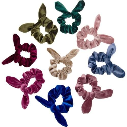 LOVEF Hair Scrunchies Velvet Scrunchy Bobbles Elastic Hair Bands