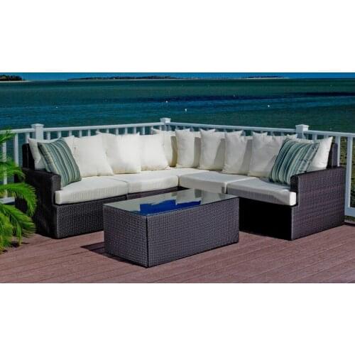 Sofa Furniture Living Room Mateus Outdoor Wicker 6 pc Modular Lounge Setting