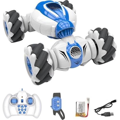 S-012 2.4G Mini Remote Control RC Car Stunt Double-Side Roll Rotary Car Gesture Induction Twisting Drift Off-Road Cars Kids Toys