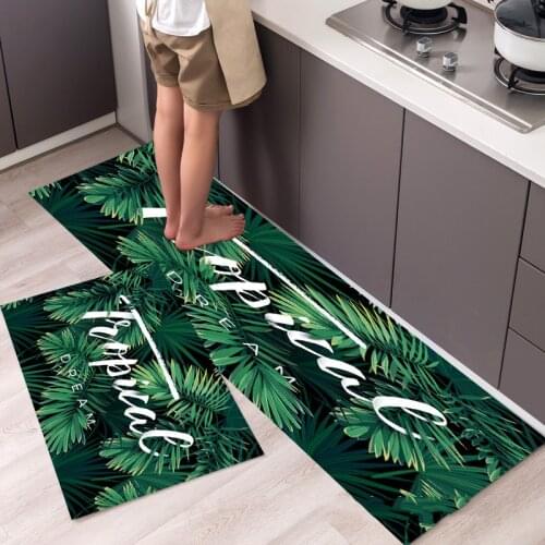 Waterproof Oilproof Kitchen Mat Antislip Bath Mat Soft Bedroom Floor Mat Living Room Carpet Doormat Kitchen Rug