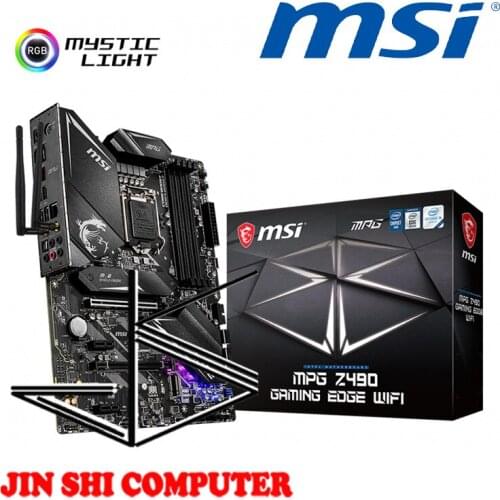 NEW MSI MPG Z490 GAMING EDGE WIFI LGA 1200 socket Supports DDR4 Memory, up to 5000(OC) MHz Wi-Fi 6 AX M.2