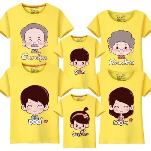 Family Matching Clothing Outfits Mother And Daughter Cotton Summer T-Shirts Kids Boys Girls Short Sleeve Tops For Family Tree