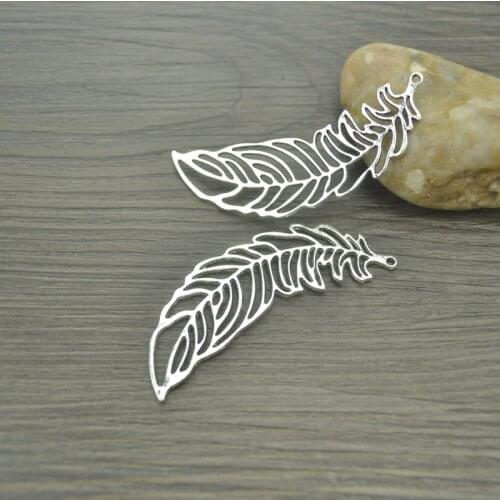6 pcs/lot Leaves Antique Silver Plated Bracelets Charm Pendants Fashion Jewelry Making Findings DIY Charms Handmade 4219B