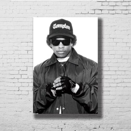 Hd print Posters and Prints Eazy E NWA Rapper Singer Star Hot Art Poster Canvas Painting Home Decor frame