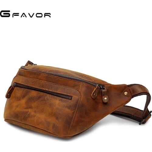 Genuine Leather waist bag for men fanny pack Leather belt bag waist pack bum bag money belt waist pouch