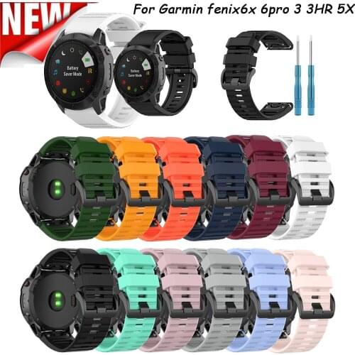 26mm Quick Release Official Pattern Straps For Garmin fenix6x 6pro 3 3HR 5X Bracelet Replacement Wristband With Tools Accessory