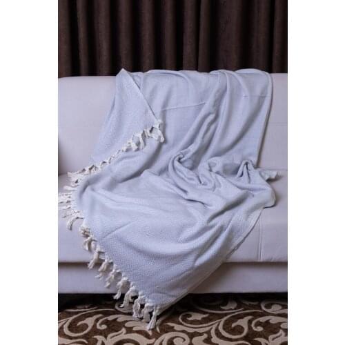 Luxury Pre-Wash %100 Turkish Cotton Diamond Model, Fisrt Person Grey Blanket