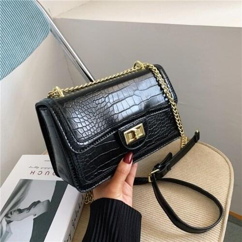 Luxury Design stone pattern chain small square bags fashion womens shoulder bag shopping chain crossbody messenger handbag