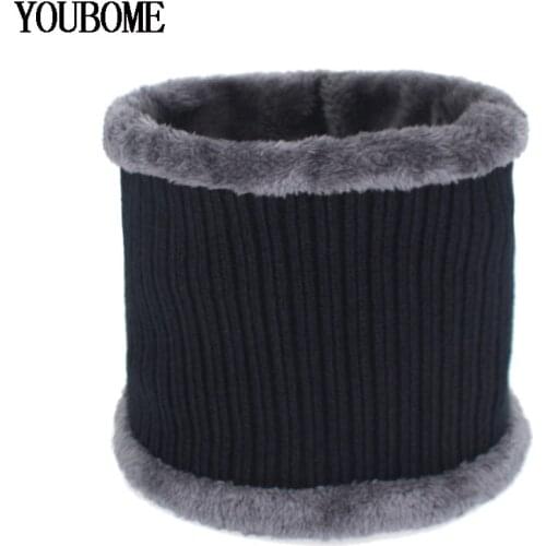 Fashion Women Winter Scarf Men Shawl Knitted Scarves For Men Neck Snood Warp Collar Warm Solid Female Winter Male Fleece Scarves