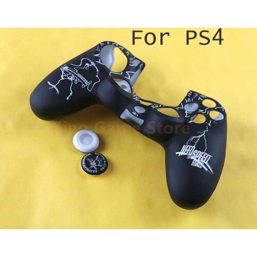 20sets Flying Car Silicone Rubber Case Replacement For Sony PS4 Controller Protection Soft Silicone Case With Rubber Cap For PS4