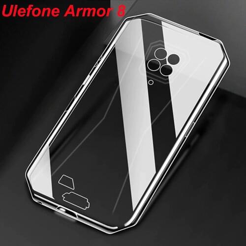 For Ulefone Armor 8 Case Silicon Back Cover Soft TPU Matte Phone Protector Shell Ulefone Armor 8 Capa Coque Cover Glass Bumper