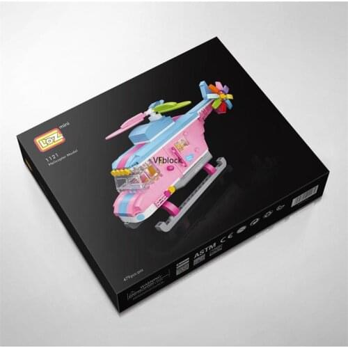 LOZ Mini Blocks Vehicle Building Bricks Luxury Helicopter Model Micro Blocks Girls Gifts Toys for Children Birthday Present 1121