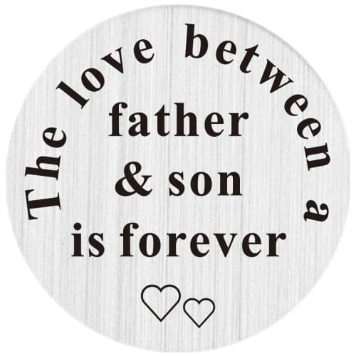 The Love between father and son is forever 22mm Stainless Steel Plates Charms For 30mm Floating Locket Pendant 10PCS