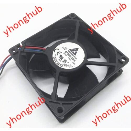 Delta Electronics EFB0812EH DC 12V 0.42A 80x80x25mm 3-Wire Server Cooling Fan