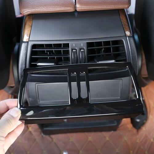 Interior Mouldings Glossy Black ABS Plastic Rear Air Conditioning Vent Frame Trim for BMW X5 E70 2008-2013 Models Accessories