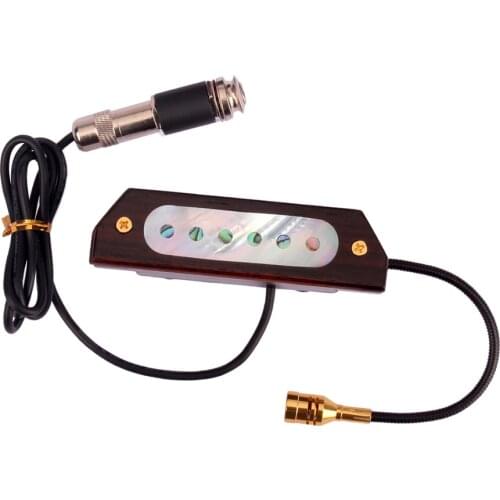 1pc Rosewood Shell Sound Hole Guitar Pickup for Acoustic Folk Guitar