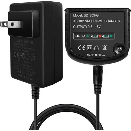 1pc US Plug Battery Charger Adapter Connector For Black & Decker HPB18 HPB18-OPE 9.6V-18V NiCd NiMh Quick Charger