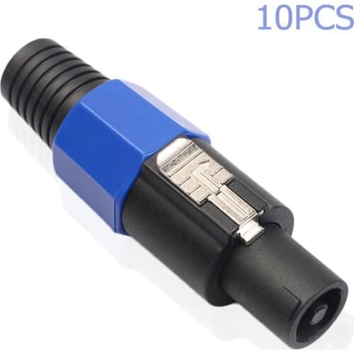 10Pcs/Lot 4-Pole 4Pin NL4FC Connector Ohm Plug Speaker Audio Cable Plug Adapter 4 Pin Speakon Female Jack Accessories