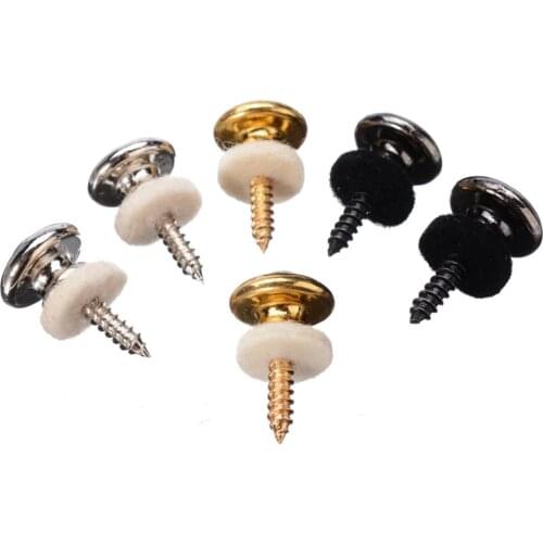 2Pcs Silver/Gold/Black Guitar Strap Buttons Metal Strap Locks Ukulele Electric Guitar Bass Belt Buckle Button Guitar Accessories