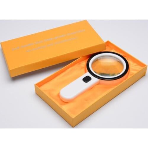 30X Reading Magnifier High-End Magnifying Glass With Led Light Portable Illuminated Magnifier Jewelry Loupe 12 LED Lupa Monocle