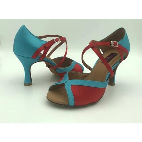 8.5cm heel Latin Dance Shoes For women Salsa shoes pratice shoes comfortable latin shoes 6246RB low heel high heel available