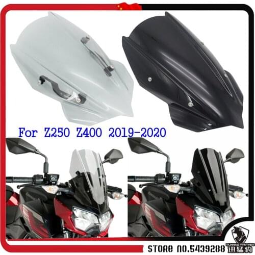 Motorcycle Accessories For KAWASAKI Z250 Z400 Z 250 Z 400 New Generation Sports Windshield WindScreen Visor 2019-2020