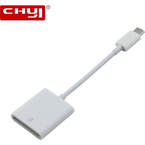 CHYI Type-C To SD/TF Card Reader Mini USB-C Splitter Adapter Laptop Accessories For PC Smart Phone with OTG function
