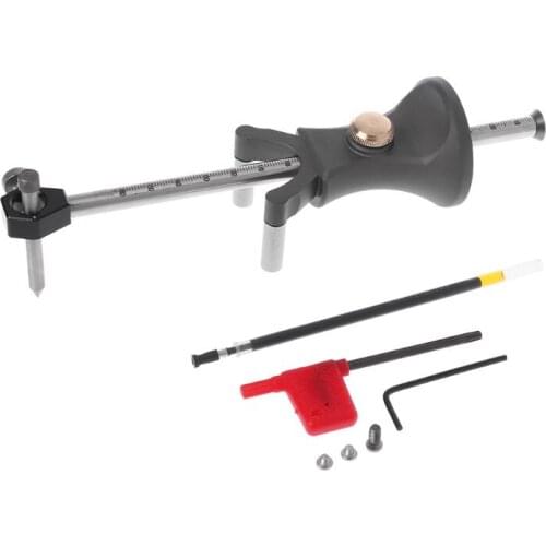 Woodworking Scriber Straight Line Arc Curve Parallel Wheel Marking Cutting Gauge Dual-purpose Drawing Line Square Marker