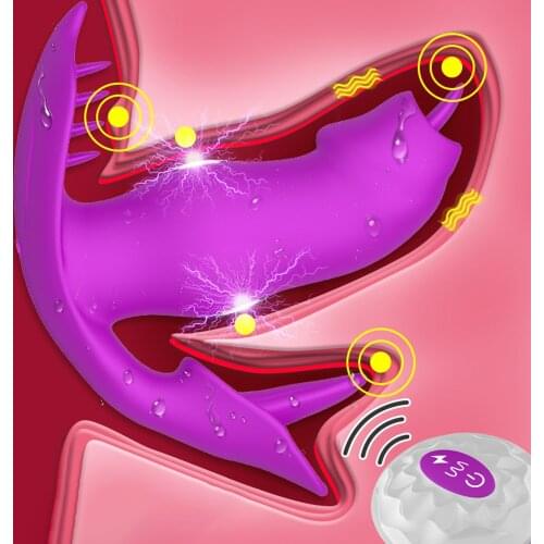 Electric Shock Dildo Vibrators Remote Control Tongue Licking G Spot Clit Vagina Stimulator Orgasm Masturbator For Women Sex Toys