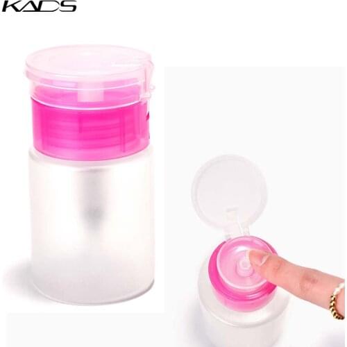 50/150/220ml Empty Plastic Pump Bottle Nail Polish Remover Alcohol Liquid Containers Press Pumping Dispenser Bottle Cleaner Tool