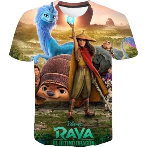 3D Printed Streetwear T-shirt Raya And The Last Dragon Short Sleeve Boy Girl Kids Fashion Men Women Children Casual Cool Tops